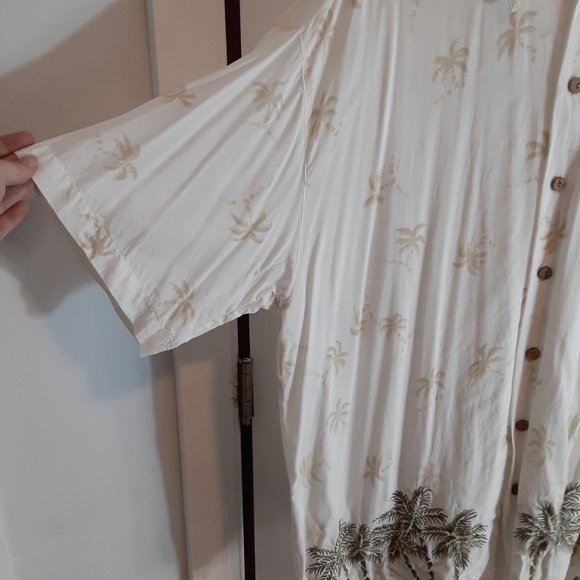 Quicksilver Silver Edition Palm Tree Tropical Mens Shirt Short Sleeve - Picture 9 of 9